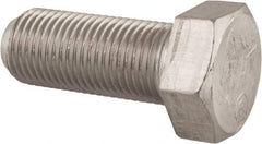 Made in USA - 1/2-20 UNF, 1-1/4" Length Under Head Hex Head Cap Screw - Grade 18-8 Stainless Steel, Uncoated, 3/4" Hex - All Tool & Supply