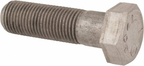 Made in USA - 1/2-20 UNF, 1-3/4" Length Under Head Hex Head Cap Screw - Grade 18-8 Stainless Steel, Uncoated, 3/4" Hex - All Tool & Supply