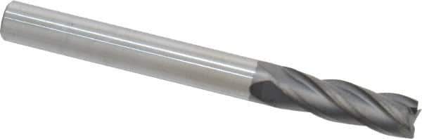 Niagara Cutter - 1/4", 3/4" LOC, 1/4" Shank Diam, 2-1/2" OAL, 4 Flute, Solid Carbide Square End Mill - Single End, Diamond Finish, Spiral Flute, 30° Helix, Right Hand Cut, Right Hand Flute, Series DIA430 - All Tool & Supply