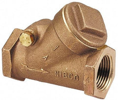 NIBCO - 1-1/2" Bronze Check Valve - Y-Pattern, FNPT x FNPT, 200 WOG - All Tool & Supply