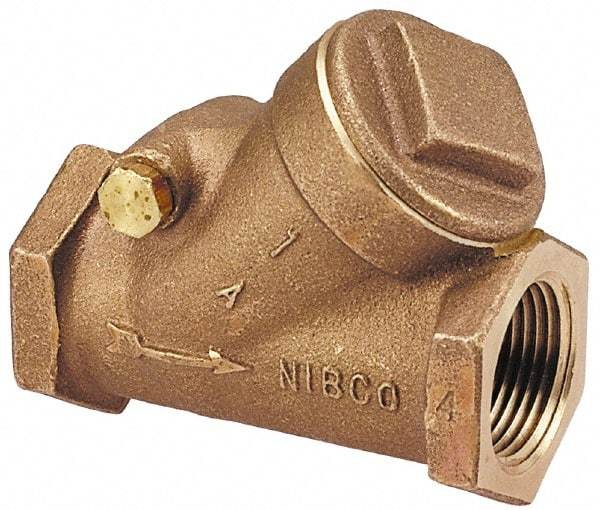 NIBCO - 3" Bronze Check Valve - Y-Pattern, FNPT x FNPT, 400 WOG - All Tool & Supply