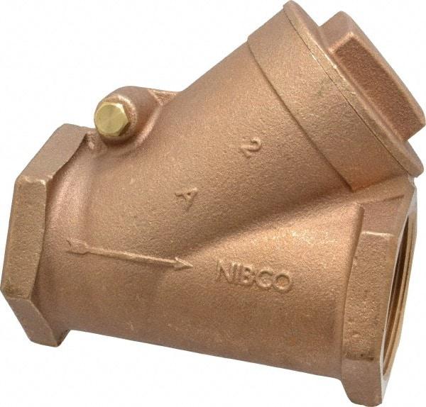 NIBCO - 2" Bronze Check Valve - Y-Pattern, FNPT x FNPT, 200 WOG - All Tool & Supply