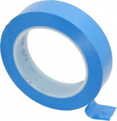 3M - Blue Solid Color Vinyl Tape - 1" Wide x 108' Long x 5.2 mil Thick, General Traffic - All Tool & Supply