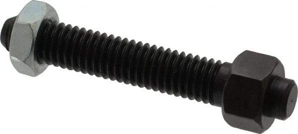 Jergens - 3/8-16 Thread, 9/16" Size, 2-1/2" Long, Black Oxide Coated, Low Carbon Steel Clamp Rest - 1-13/16" Thread Length, 11/32" Pin Diam x 5/32" Pin Height, 11/32" Nut Height - All Tool & Supply