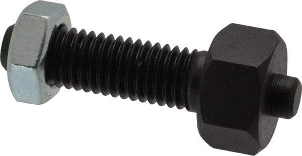 Jergens - 1/2-13 Thread, 7/8" Size, 2-3/8" Long, Black Oxide Coated, Low Carbon Steel Clamp Rest - 1-1/2" Thread Length, 11/32" Pin Diam x 3/16" Pin Height, 1/2" Nut Height - All Tool & Supply