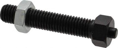 Jergens - 5/8-11 Thread, 7/8" Size, 3-27/32" Long, Black Oxide Coated, Low Carbon Steel Clamp Rest - 2-15/16" Thread Length, 11/32" Pin Diam x 3/16" Pin Height, 1/2" Nut Height - All Tool & Supply