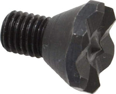 Jergens - Pointed Tooth, 1/4-28, 0.46" Shank Length, 1/4" Thread Length, Black Oxide Finish, Hex Head, Adjustable Positioning Gripper - 1/2" Hex, 1/8" Head Height - All Tool & Supply