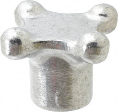 Jergens - 3" Head Diam, 4 Point Lobed Knob - Aluminum - All Tool & Supply