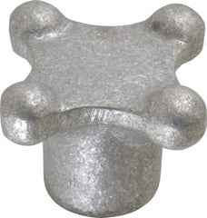 Jergens - 3" Head Diam, 4 Point Lobed Knob - 3/4-10 Hole, Aluminum - All Tool & Supply