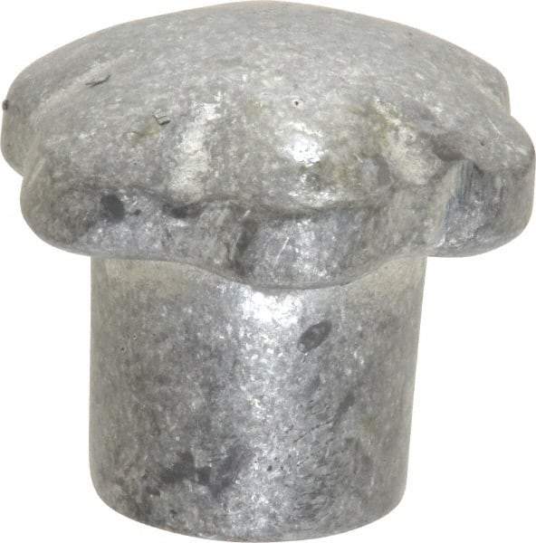 Jergens - 1-1/2" Head Diam, 6 Point Lobed (Palm-Grip) Knob - 1/4-20 Hole, Aluminum - All Tool & Supply