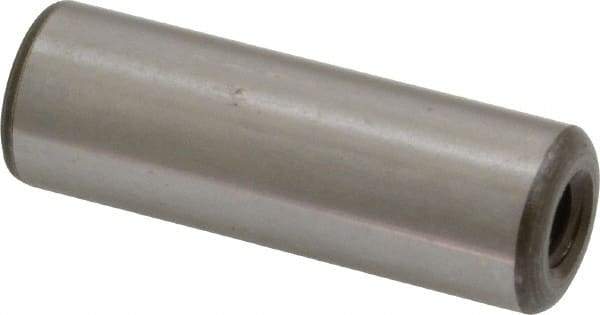 Jergens - 1/2" Diam x 1-1/2" Pin Length C-1215 Alloy Steel Pull Out Dowel Pin - C 47-58 & C 60-64 (Surface) Hardness, 1 Beveled & 1 Threaded End - All Tool & Supply