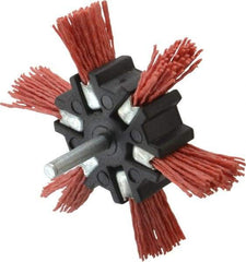 Value Collection - 4" OD, 1/4" Shank Diam, Nylon Wheel Brush - 1/2" Face Width - All Tool & Supply