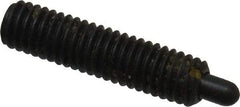 Jergens - 10-32, 3/4" Thread Length, 1/8" Plunger Projection, Steel Threaded Spring Plunger - 0.093" Max Plunger Diam, 3/4" Plunger Length, 2.9 Lb Init End Force, 11.1 Lb Final End Force, 3/32" Hex - All Tool & Supply