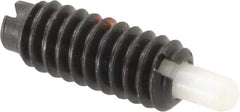 Jergens - 1/4-20, 5/8" Thread Length, 3/16" Plunger Projection, Steel Threaded Spring Plunger - 0.119" Max Plunger Diam, 5/8" Plunger Length, 0.3 Lb Init End Force, 3.5 Lb Final End Force - All Tool & Supply