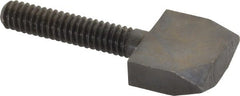 Jergens - 1/4-20 Thread, 1-1/4" Length Under Head, Steel Quarter Turn Screw - Grade C-1018, 3/4" Wide x 5/8" High x 1/4" Thick Head, Black Oxide, UNC Thread - All Tool & Supply