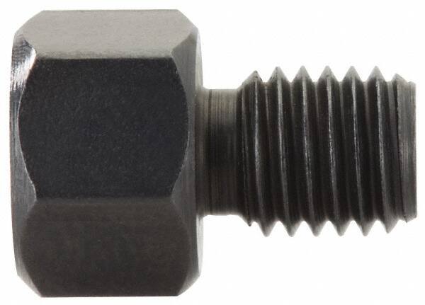 Gibraltar - 15/16" OAL, 3/8" Head Height, Low Carbon Steel, Threaded Rest Button - Black Oxide Coating, 1/2-20 Thread, 3/4" Hex - All Tool & Supply