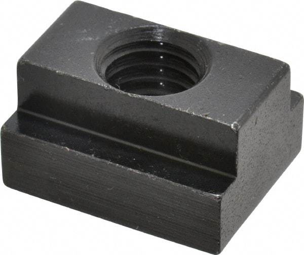 Jergens - 1/2-13 Blind Tapped T Slot Nut - 9/16" Slot Width, 7/8 x 11/32" Base Width x Height, 1-1/8 x 5/8" OAL x Height - All Tool & Supply