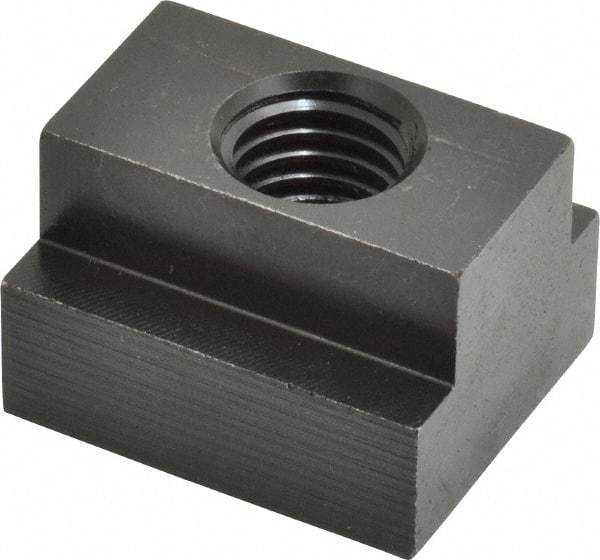 Jergens - 5/8-11 Blind Tapped T Slot Nut - 13/16" Slot Width, 1-1/4 x 9/16" Base Width x Height, 1-1/2 x 1" OAL x Height - All Tool & Supply