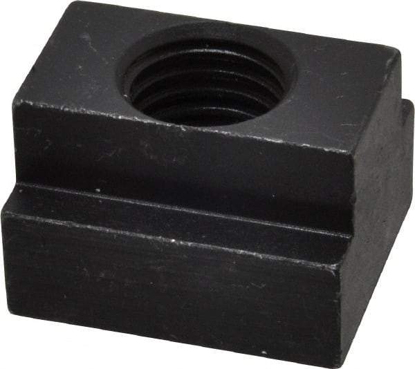 Jergens - 3/4-10 Blind Tapped T Slot Nut - 13/16" Slot Width, 1-1/4 x 9/16" Base Width x Height, 1-1/2 x 1" OAL x Height - All Tool & Supply