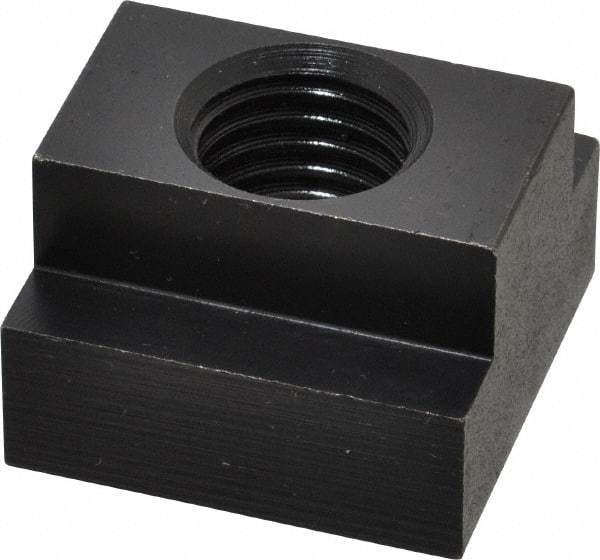 Jergens - 3/4-10 Blind Tapped T Slot Nut - 7/8" Slot Width, 1-1/2 x 9/16" Base Width x Height, 1-1/2 x 1" OAL x Height - All Tool & Supply