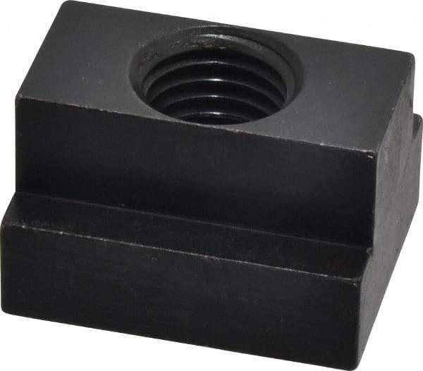 Jergens - 7/8-9 Blind Tapped T Slot Nut - 1" Slot Width, 1-5/8 x 5/8" Base Width x Height, 2 x 1-1/4" OAL x Height - All Tool & Supply