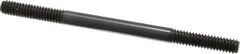 Jergens - 1/4-20 4" OAL Equal Double Threaded Stud - Alloy Steel, Black Oxide Finish, 1" Equal Thread Length - All Tool & Supply