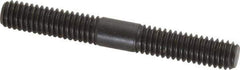 Jergens - 5/16-18 2-1/2" OAL Equal Double Threaded Stud - Alloy Steel, Black Oxide Finish, 15/16" Equal Thread Length - All Tool & Supply