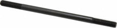 Jergens - 3/8-16 7" OAL Equal Double Threaded Stud - Alloy Steel, Black Oxide Finish, 1-1/4" Equal Thread Length - All Tool & Supply