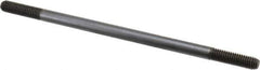 Jergens - 3/8-16 8" OAL Equal Double Threaded Stud - Alloy Steel, Black Oxide Finish, 1-1/4" Equal Thread Length - All Tool & Supply