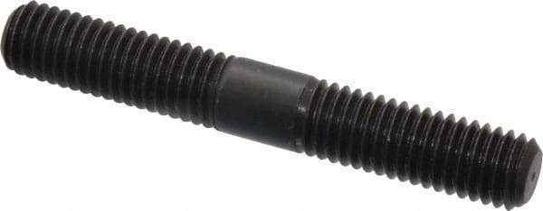 Jergens - 1/2-13 3-1/2" OAL Equal Double Threaded Stud - Alloy Steel, Black Oxide Finish, 1-3/8" Equal Thread Length - All Tool & Supply