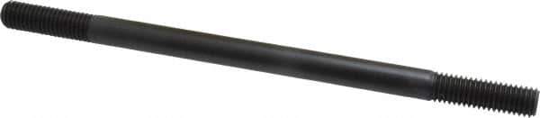 Jergens - 1/2-13 9" OAL Equal Double Threaded Stud - Alloy Steel, Black Oxide Finish, 1-1/2" Equal Thread Length - All Tool & Supply