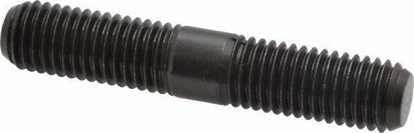 Jergens - 5/8-11 3-1/2" OAL Equal Double Threaded Stud - Alloy Steel, Black Oxide Finish, 1-5/16" Equal Thread Length - All Tool & Supply