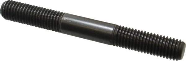 Jergens - 5/8-11 5-1/2" OAL Equal Double Threaded Stud - Alloy Steel, Black Oxide Finish, 1-3/4" Equal Thread Length - All Tool & Supply