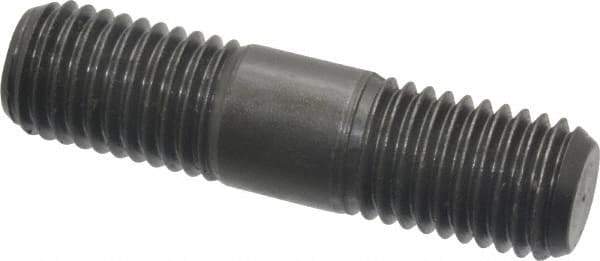 Jergens - 3/4-10 3" OAL Equal Double Threaded Stud - Alloy Steel, Black Oxide Finish, 15/16" Equal Thread Length - All Tool & Supply