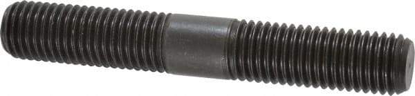 Jergens - 3/4-10 5" OAL Equal Double Threaded Stud - Alloy Steel, Black Oxide Finish, 1-15/16" Equal Thread Length - All Tool & Supply