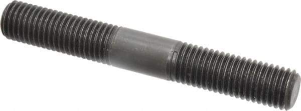 Jergens - 3/4-10 5-1/2" OAL Equal Double Threaded Stud - Alloy Steel, Black Oxide Finish, 2" Equal Thread Length - All Tool & Supply