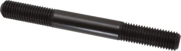 Jergens - 3/4-10 7" OAL Equal Double Threaded Stud - Alloy Steel, Black Oxide Finish, 2" Equal Thread Length - All Tool & Supply