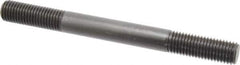 Jergens - 3/4-10 8" OAL Equal Double Threaded Stud - Alloy Steel, Black Oxide Finish, 2" Equal Thread Length - All Tool & Supply