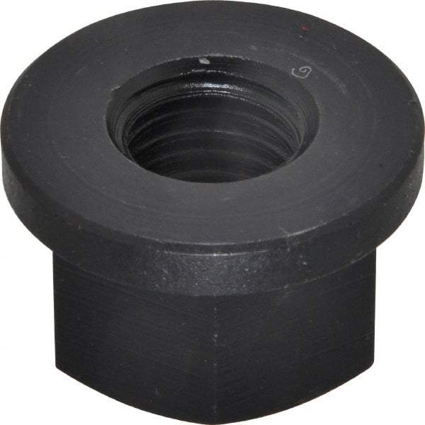 Jergens - 3/4-10, 1-5/8" Flange Diam, 1" High, 1-1/4" Across Flats, Flange Nut - Grade Low Carbon Steel Steel, Black Oxide Finish, 1/4" Flange Height, TCMA - All Tool & Supply