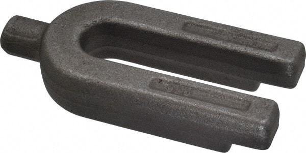 Jergens - 1-3/4" Wide x 3/4" High, Forged Steel, U Shaped Strap Clamp - 5/8" Stud, 2-1/2" Travel, 4" OAL, 11/16" Slot Width - All Tool & Supply