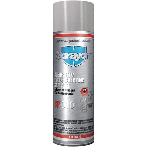 Sprayon - 8 oz Automotive Gasket Sealant - 122°F Max, Clear, Comes in Aerosol Can - All Tool & Supply