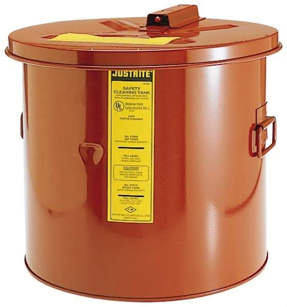 Justrite - Bench Top Solvent-Based Parts Washer - 3.5 Gal Max Operating Capacity, Steel Tank, 11-1/4" High x 11-3/8" Wide - All Tool & Supply