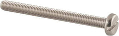 Value Collection - M5x0.80 Metric Coarse, 55mm Length Under Head Slotted Drive Machine Screw - Pan Head, Grade 18-8 & A2 Stainless Steel, Uncoated, Without Washer - All Tool & Supply