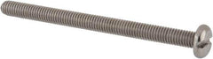 Value Collection - M6x1.00 Metric Coarse, 80mm Length Under Head Slotted Drive Machine Screw - Pan Head, Grade 18-8 & A2 Stainless Steel, Uncoated, Without Washer - All Tool & Supply