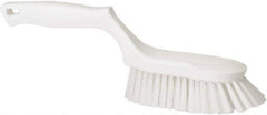 Vikan - 1-1/2" Bristle Length, Polyester Scrub Brush - 5-5/8" Long x 5" Wide Head, 13-1/2" OAL, White, Polypropylene Block - All Tool & Supply