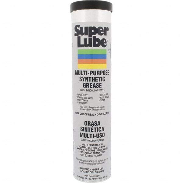 Synco Chemical - 14.1 oz Cartridge Synthetic General Purpose Grease - Translucent White, Food Grade, 450°F Max Temp, NLGIG 0, - All Tool & Supply