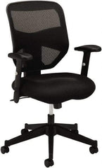 Basyx - 41-1/2" High High Back Chair - 29" Wide x 36" Deep, Padded Mesh Seat, Black - All Tool & Supply