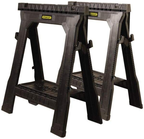 Stanley - Folding Sawhorse - 1" Long x 27.3" Wide x 32" High, Twin Pack - All Tool & Supply