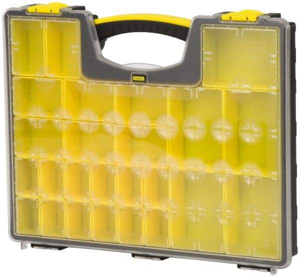 Stanley - 25 Compartment Tool Organizer - 13-1/8" Wide x 16-7/32" Deep x 2-1/8" High, Polypropylene Resin & Acrylonitrile Butadiene Styrene Plastic - All Tool & Supply