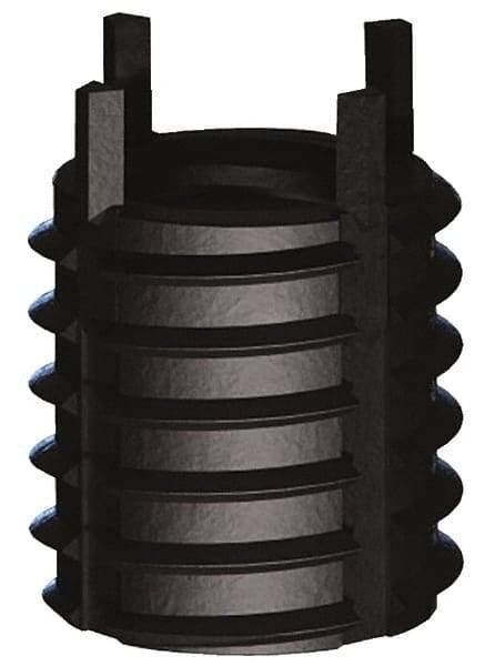 Jergens - 1-1/8 - 7 Internal, 1-1/2 - 12 External, UNC, 1-5/8" Insert Length, Heavy Duty Keylocking Thread Inserts - Carbon Steel, Zinc Phosphate Finish, Grade C1215, 2B Internal Class of Fit, 2A External Class of Fit, Use Tool 215-064713 - All Tool & Supply